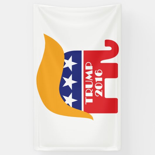 Donald Trump Republican Elephant Hair Logo Spandoek (Verticaal)