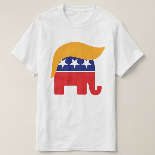 Donald Trump Republican Elephant Hair Logo T-shirt (Design voorkant)