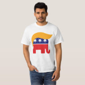 Donald Trump Republican Elephant Hair Logo T-shirt (Voorkant volledig)