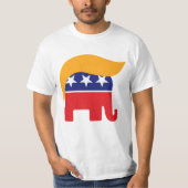 Donald Trump Republican Elephant Hair Logo T-shirt (Voorkant)