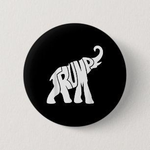 Donald Trump Republikeins Olifant Shirt voor steun Ronde Button 5,7 Cm
