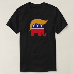 Donald Trump Republikeinse Olifant Haar Logo T-shirt