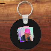Donald Trump Retro 80s 90s Graphic Sleutelhanger (Voorkant)