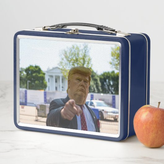 DONALD TRUMP RETRO METAL LUNCHBOX (In situ)