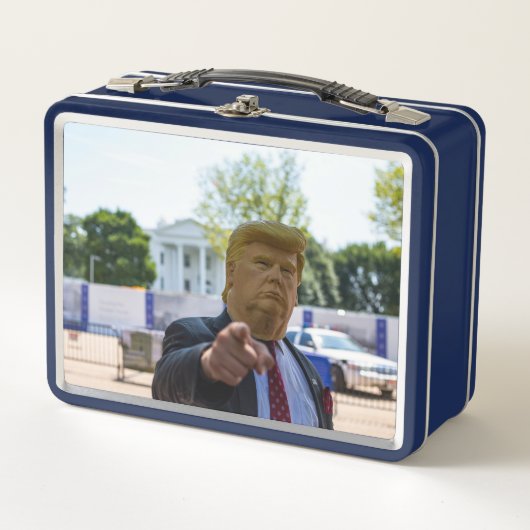 DONALD TRUMP RETRO METAL LUNCHBOX (Voorkant)