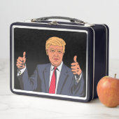 DONALD TRUMP RETRO METAL LUNCHBOX (In situ)