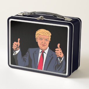 DONALD TRUMP RETRO METAL LUNCHBOX