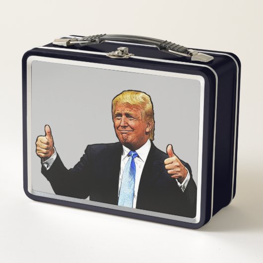 DONALD TRUMP RETRO METAL LUNCHBOX (Voorkant)