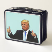 DONALD TRUMP RETRO METAL LUNCHBOX (Achterkant)