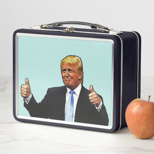 DONALD TRUMP RETRO METAL LUNCHBOX (In situ)
