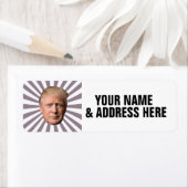 DONALD TRUMP RETURING ADDRESS LABLES ETIKET (Insitu)