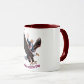 Donald Trump Rijden Patriottische Adelaar Art Cust Mok (Voorkant rechts)