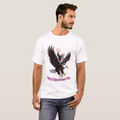 Donald Trump Rijden Patriottische Adelaar Art Cust T-shirt (Voorkant volledig)