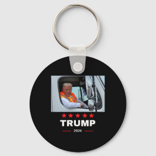 Donald Trump rijdt in enorme vrachtwagen 2 Sleutelhanger