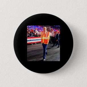 Donald Trump rijdt in Garge Truck-shirt Garge Tee Ronde Button 5,7 Cm