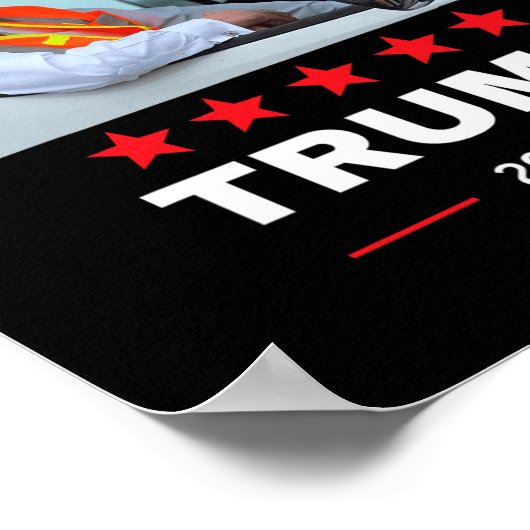 Donald Trump rijdt in vuilniswagen Poster (Hoek)