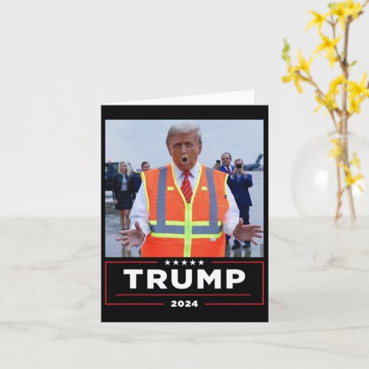 Donald Trump Rijdt In Vuilniswagen Shirt Vuilnis Kaart (Gele Bloem)