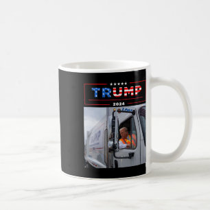 Donald Trump rijdt in vuilniswagen Shirt vuilnis Koffiemok