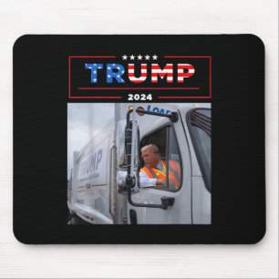 Donald Trump rijdt in vuilniswagen Shirt vuilnis Muismat