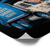 Donald Trump rijdt in vuilniswagen Shirt vuilnis Poster (Hoek)
