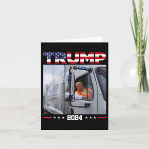 Donald Trump rijdt vuilniswagen - vuilniswagen T Kaart