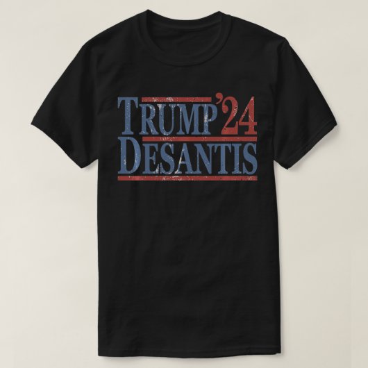 Donald Trump Ron DeSantis 202,  en onderdrukt T-shirt (Design voorkant)