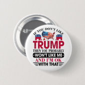 Donald Trump Ronde Button 5,7 Cm (Voorkant /achterkant)
