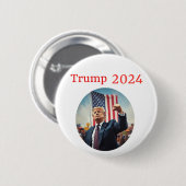 Donald Trump Ronde Button 5,7 Cm (Voorkant /achterkant)