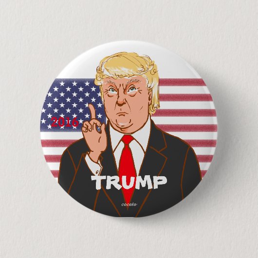 Donald Trump Ronde Button 5,7 Cm (Voorkant)
