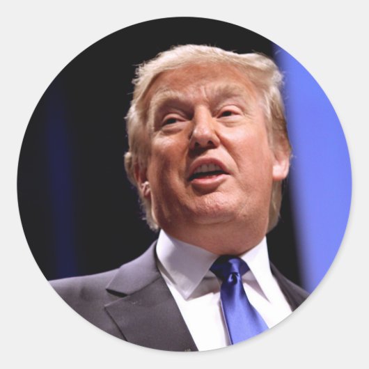 Donald Trump Ronde Sticker (Voorkant)