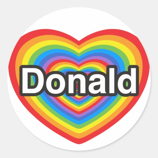Donald Trump Ronde Sticker (Voorkant)