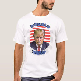 Donald Trump Rood wit en blauw mugshot T-shirt
