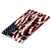 Donald Trump rood, wit en blauw patriottisch magne Magneet (Linkerzijde)