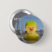 Donald Trump Rubber Gele Eend Ronde Button (Voorkant /achterkant)