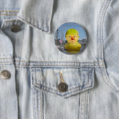 Donald Trump Rubber Gele Eend Ronde Button (In situ)