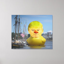 Donald Trump Rubber Gele Eend Verpakt Canvas