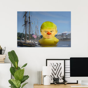 Donald Trump Rubber Gele Eend Waarde Poster