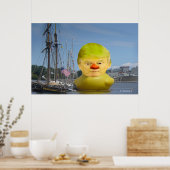 Donald Trump Rubber Gele Eend Waarde Poster (Keuken)
