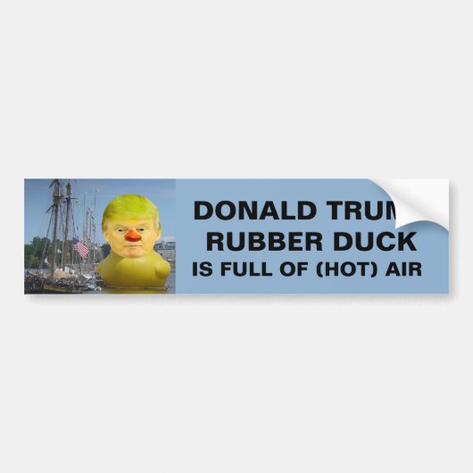 Donald Trump Rubber Yellow Duck Bumpersticker (Voorkant)