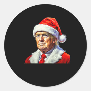 Donald Trump Santa 2024 Xmas Ronde Sticker