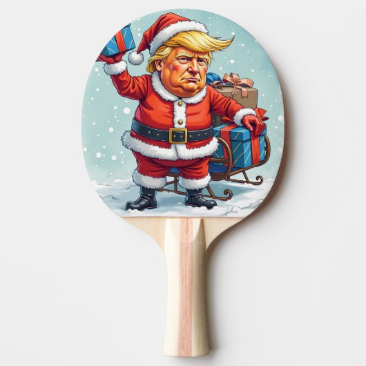 Donald Trump Santa Claus Tafeltennisbatje (Voorkant)