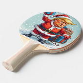 Donald Trump Santa Claus Tafeltennisbatje (Voorkant Gekanteld)