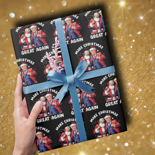 Donald Trump Santa Claus   Trump Santa Gift Cadeaupapier