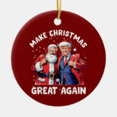 Donald Trump Santa Claus | Trump Santa Gift Keramisch Ornament (Voorkant)