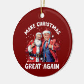 Donald Trump Santa Claus | Trump Santa Gift Keramisch Ornament (Links)