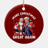 Donald Trump Santa Claus | Trump Santa Gift Keramisch Ornament (Achterkant)