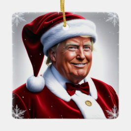 Donald Trump Santa Clause Keramisch Ornament