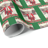 Donald Trump Santa Hat I'll Be Home for Christmas  Cadeaupapier (Rol Hoek)