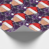 DONALD TRUMP SANTA HAT KERSTINpakpapier Cadeaupapier (Hoek)