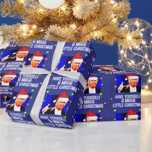 DONALD TRUMP SANTA HAT KERSTMAGA CADEAUPAPIER